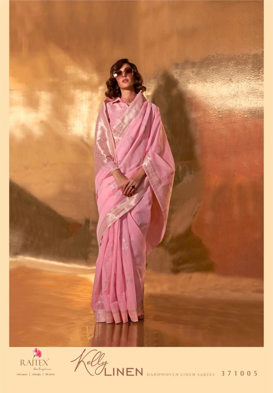 Rajtex Kelly Linen Cotton Wholesale Fancy Sarees Catalog — Wholesale Sarees, rajtex wholesale from Surat - Gallery Image 11